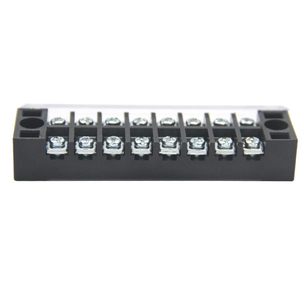 Electrical Terminals Rows Snapklik.com : 600V 15A 2pcs 8 Position Double Row Wire Screw Connector ...