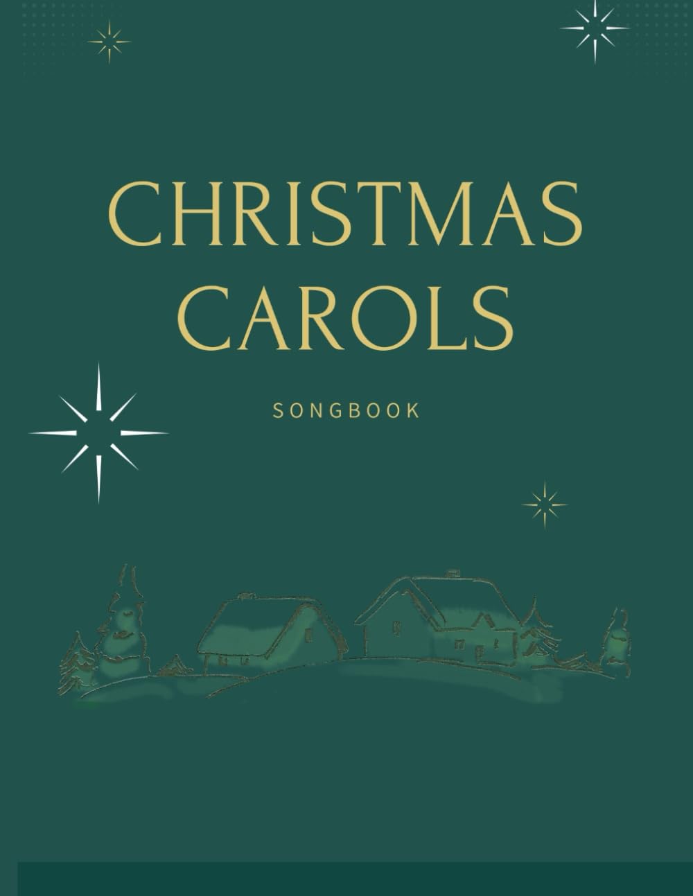 Christmas Carols Songbook, Caroling Book for Christmas 24 pages 8.5x11 (Christian Collection of 20 Christmas Songs)