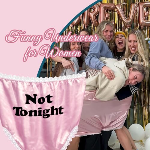 Funny Underwear for Women, Joke Gag Gift Big Mom Undies, Men Halloween Christmas Bride Wedding Game Pink4