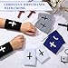 Shyyween 8 Packs Cross Sports Wristbands Christian Faith Inspirational Sports Wristbands Absorbent Sweat Band Polyester Cotton Wrist Bands for Football Basketball Running Gym Working Out