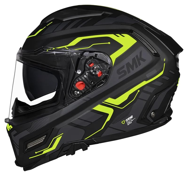 Image of SMK Agnar TEKTRON Full Face Dual Visor Helmet, ISI, DOT & ECE 22.06 Certified, Pinlock 30 Insert