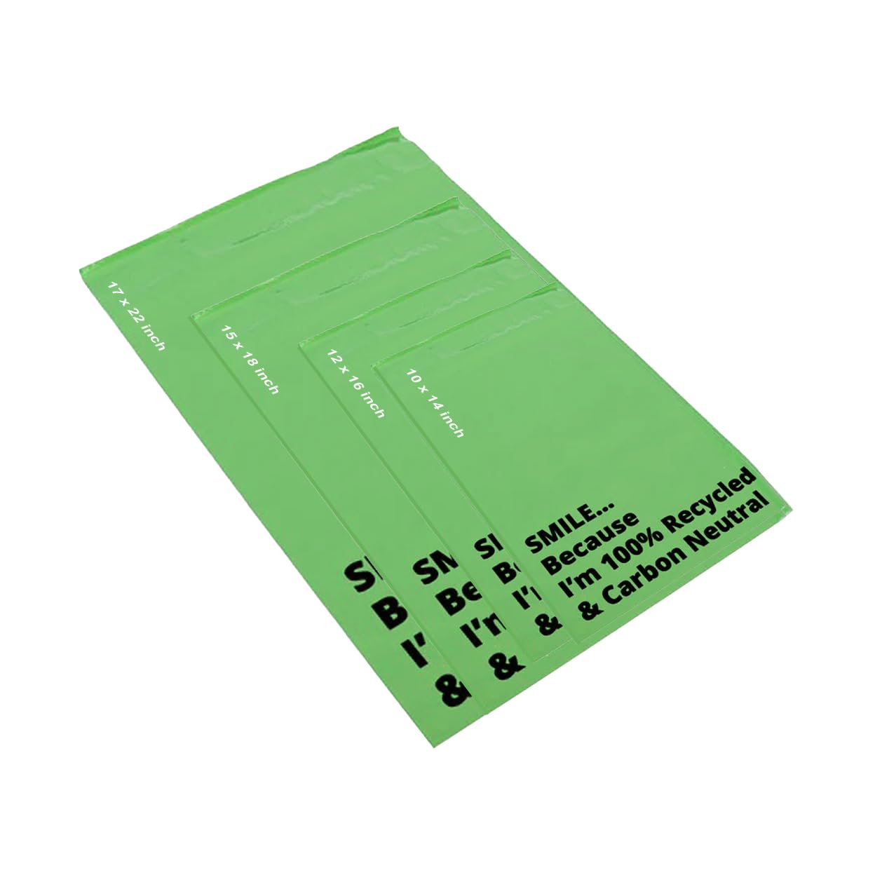 Green Postage Bags for Clothes - Pack of 40 Mixed Sizes - Self Seal, Tear Resistant Parcel Bags for Posting
