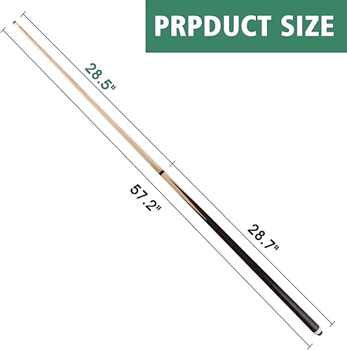 Miniatura 7 de Pool Cue Sticks 36inch 42inch 48inch 52inch 58inch Set of 2 or 4,Pool Cue with 13mm Leather Tip for Adults, Beginners,2-Piece Design，(14oz to 20oz