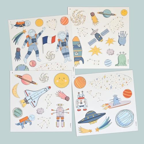 Ferflex - Jeu magnetique ludique Enfant - dans l’Espace - Utilisable sur Tous Supports magnétiques - Jeu Enfant 3 Ans - 49 Magnets