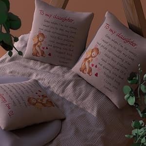 Daughter Gifts from Mom18x18 Throw Pillow Cover - Best Daughter Ever from Mom & Dad, Birthday Gifts for Daughters, to My Beloved, Decorative Pillow Case for Her, Special Occasion Keepsake Daughter Gifts from Mom18x18 Throw Pillow Cover Best Daughter Ever from Mom Dad Birthday Gifts for Daughters to My Beloved Decorative Pillow Case for Her Special Occasion Keepsake