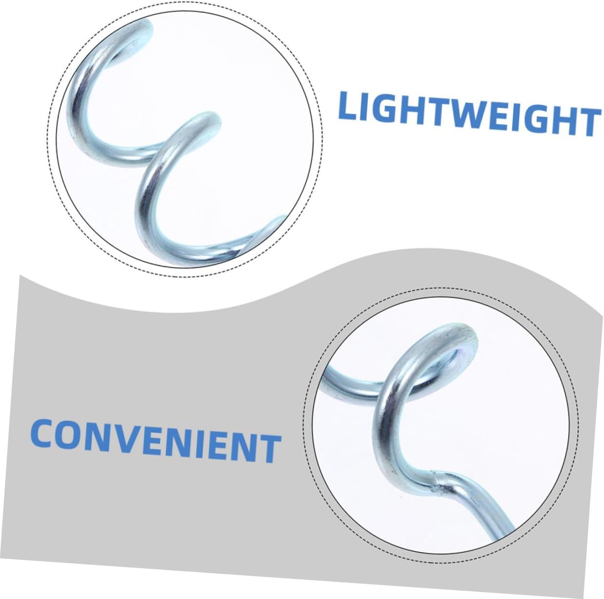 ibasenice 4pcs Heavy Duty Iron Spiral Tent Stakes Camping Ground Anchors Canopy Pegs for Outdoor Lawn Dog Tie-Outs and Tent Securing