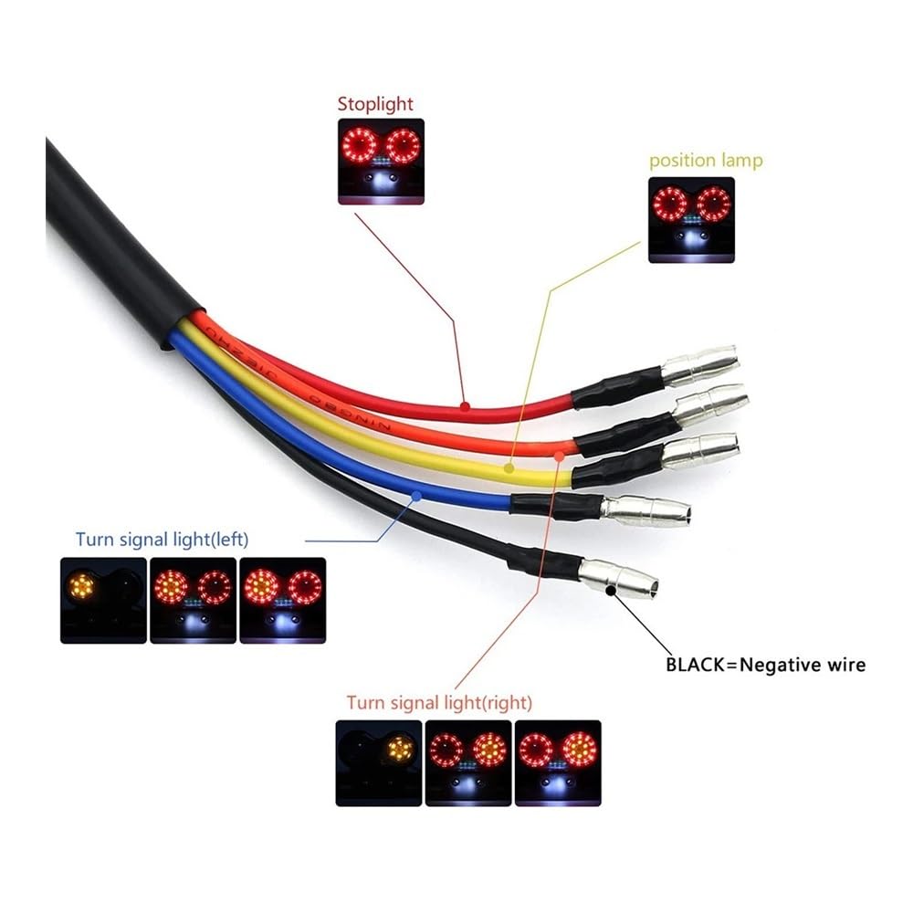 SinSed Moto luce freno stop Fanale Posteriore Integrato A LED Per Lampada Freno Posteriore Universale Per Moto 12V