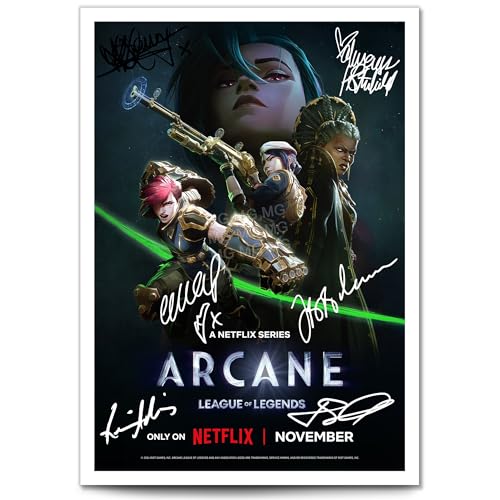 Arcane League Of Legends Cast Signed Autograph A4 Poster Photo Print TV Show Season Series Framed Memorabilia Gift (Arcane A4 Poster Only)