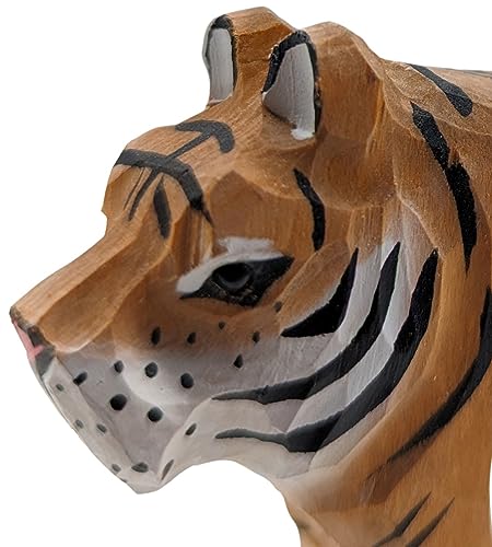 your castle Napkin Rings, Hand Carved, Animal Design, Tiger, Monkey, Hippo, Set of 3, Made of Wood, Hand-Painted, Versatile - Image 3
