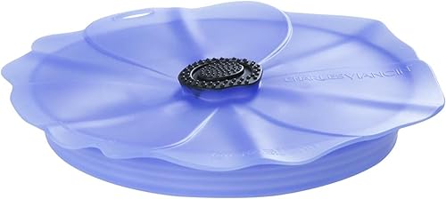 Charles Viancin - Tapa de silicona Poppy Pop para almacenamiento de alimentos - 8 pulgadas7.9 in - Sello hermético en cualquier superficie lisa de
