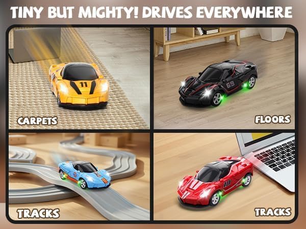Image of Ferari Model Mini Alloy 1:64 Scale RC Car Remote and App Control Rechargeable C Type Toy Car, 3-Speed Adjustment Pocket Toy Car for Kids 4-8 Years and Adults (Multicolour)