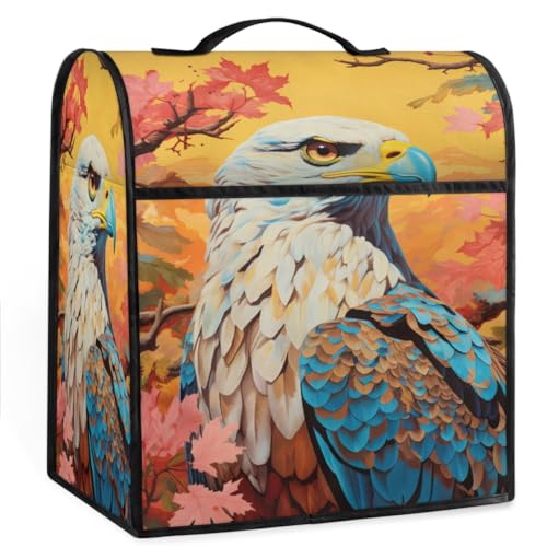 Coffee Maker Cover Eagle Print Kitchen Appliance Covers Small Appliance Covers Blender Cover Juicer Cover Dust Covers for Kitchen Appliances with Top Handle and Pockets,Washable,B325
