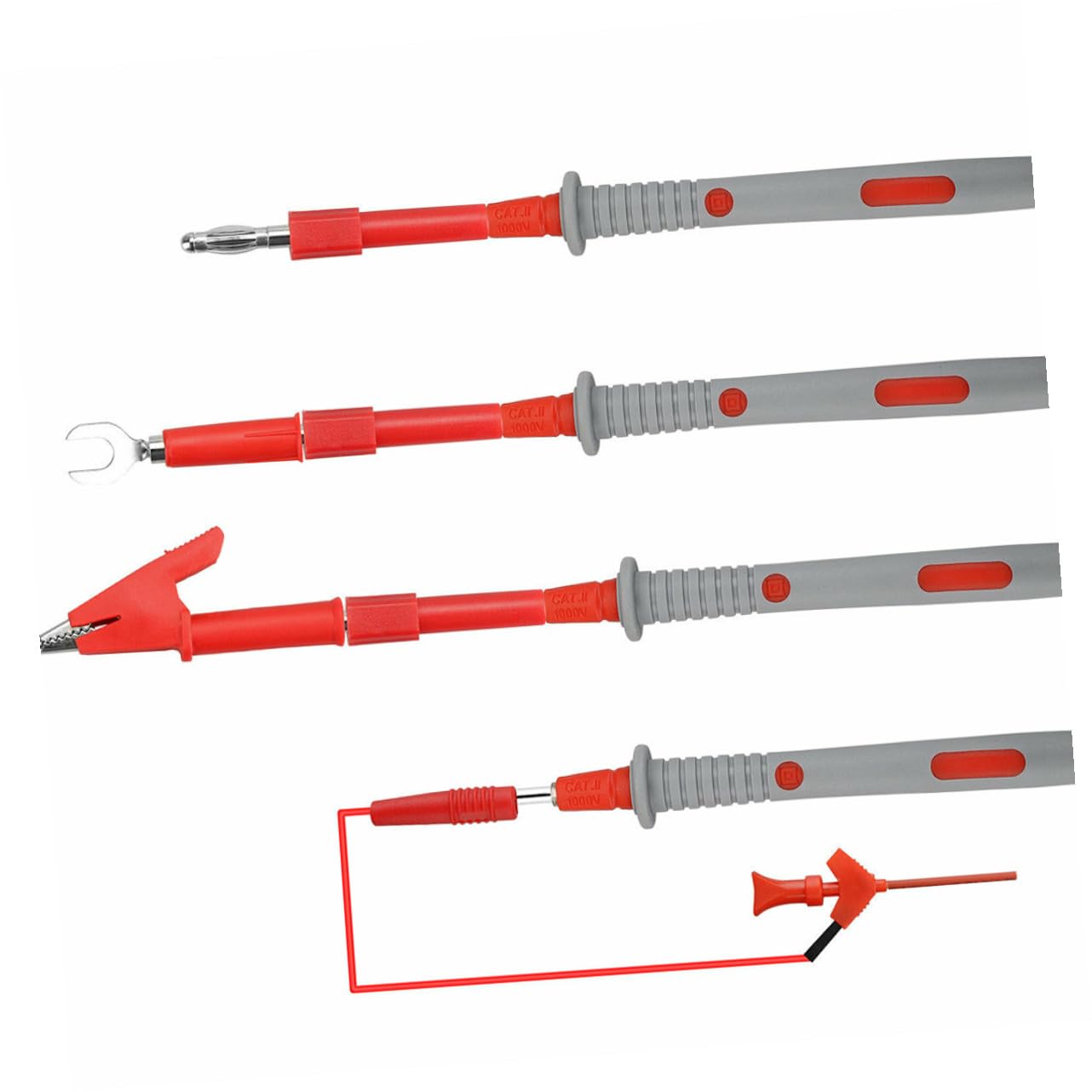 Kit Puntali Tester Multimetro 21 in 1 Morsetti Coccodrillo Elettrici e Sonde in Pvc per Test Affidabili Strumento di Misura per Elettricista