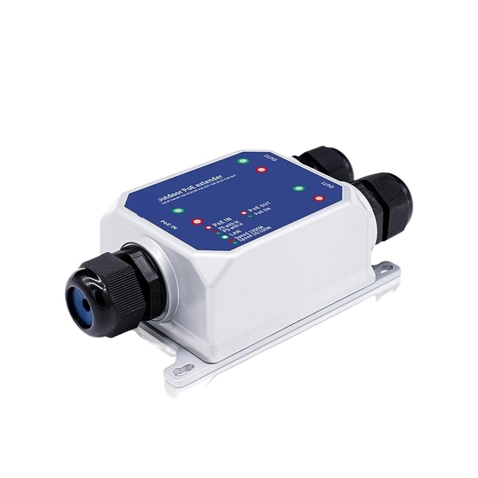 OSHZIKJII Gigabit P-O//E Extender IP67 Waterproof 1 to 2 1000...*M P-O//E Repeater IEEE802.3af/at/bt Plug&Play 48V 120W