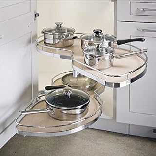 Sponsored Ad - Lemans II Set 2-Shelf Lazy Susan with Soft-Close for Blind Base Corner Cabinets (574 sq. Model 40, Tray Siz...
