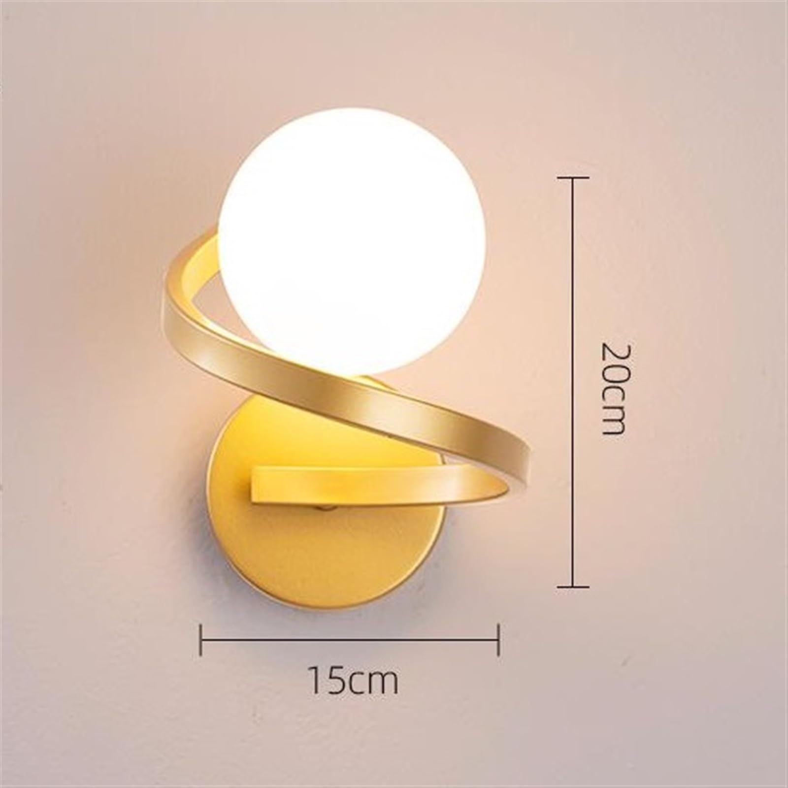 Nordic kinkiet nowoczesne Led lampki nocne do sypialni kreatywna Persnality Ball alejek salon ściana tła w tle oprawy oświetleniowe Jasne śWiatłA(Warm White,Gold)