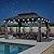 PURPLE LEAF 10' X 14' Gazebo Outdoor Gazebo with Dual-Layer Galvanized Steel Double Roof with String Lights for Patio Lawn Garden with Netting and Curtains Grey