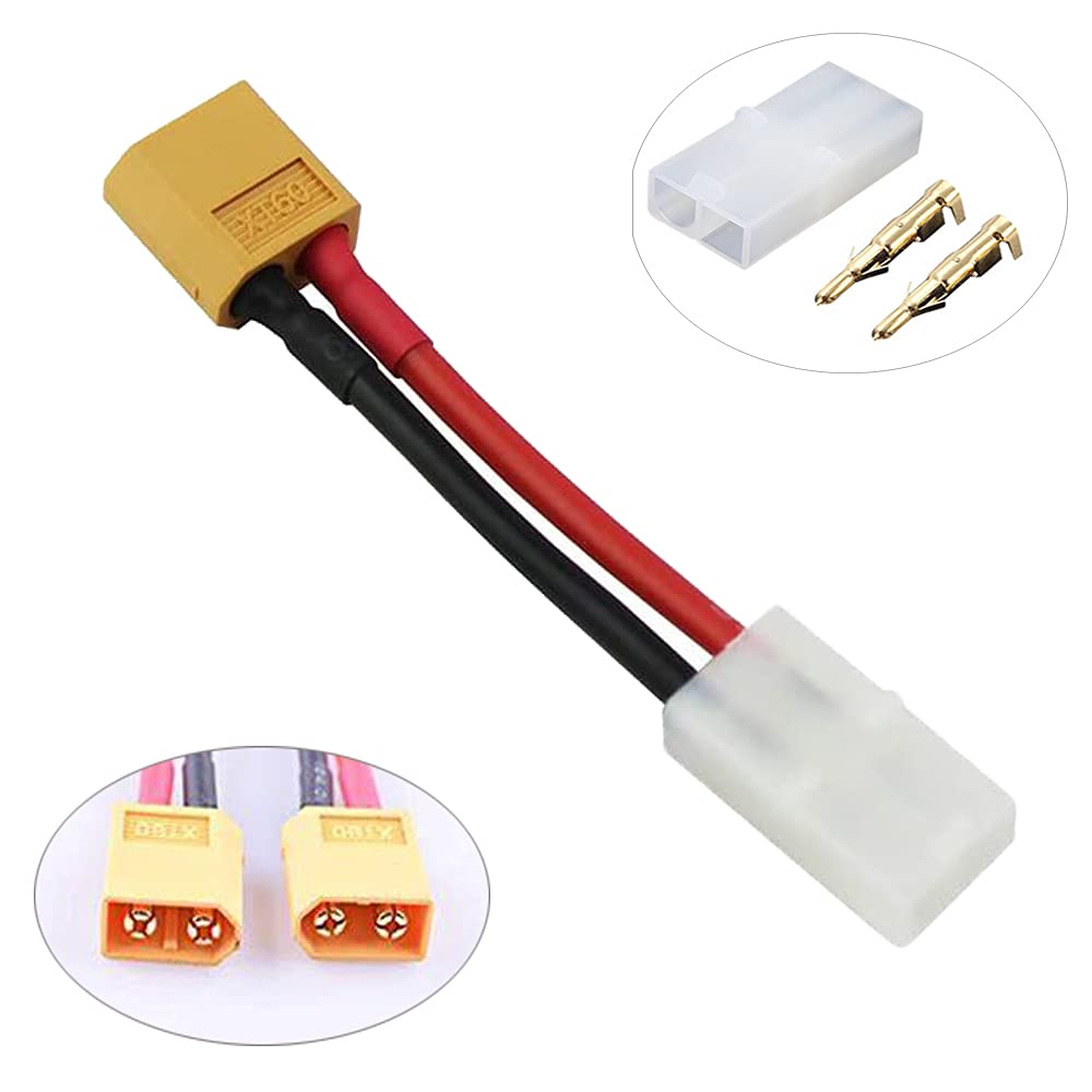 Adaptador De Conector XT60 A Tamiya Para Baterías LiPo - Ideal Para Coches RC, Drones Y Más