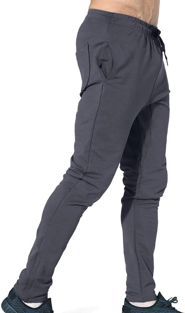 BROKIG Men's Zip Joggers Casual Gym Workout Track Pants - Image 4