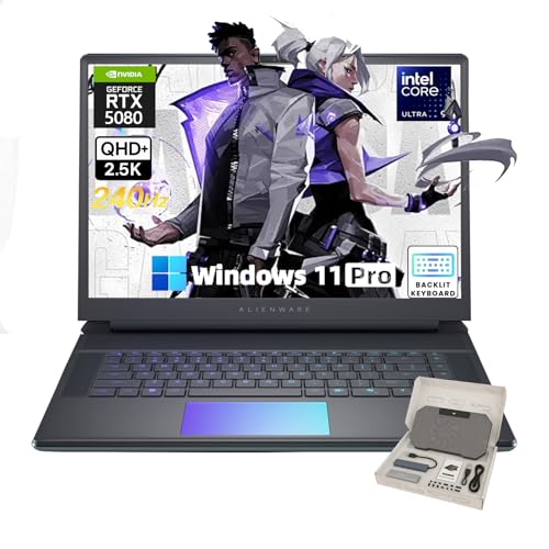 Image of Alienware 16 Area-51 Gaming Laptop, NVIDIA RTX 5080 16GB GDDR7, Intel Ultra 9 275HX(24-Core, Up to 5.4GHz), 16 inch QHD+ 300Hz, 4K Camera,WiFi 7, Windows 11 Pro, with Accessories, 64 GB DDR5, 4 TB SSD