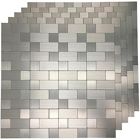 Art3d 10-Pack Self-Adhesive Aluminium Tiles Cover