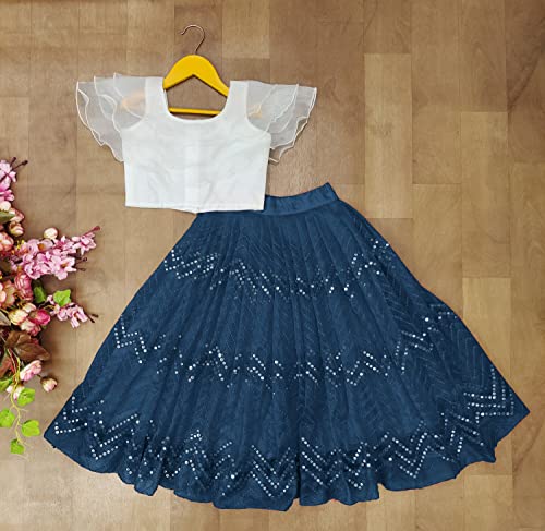 Image of Integrity baby girls net & orgenza lehanga choli (2-8 Years)