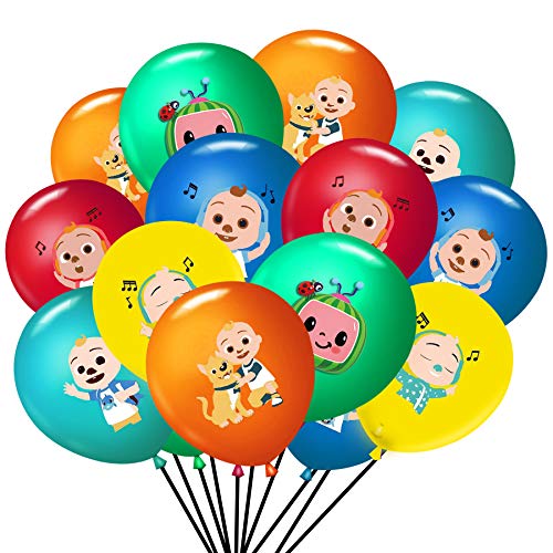 Baby Cocomelon Party Balloons Supplies, 48PCS 12 Inch Latex Balloons, Balloons for Cocomenlon Theme Birthday Party Decorations for Girls Boys