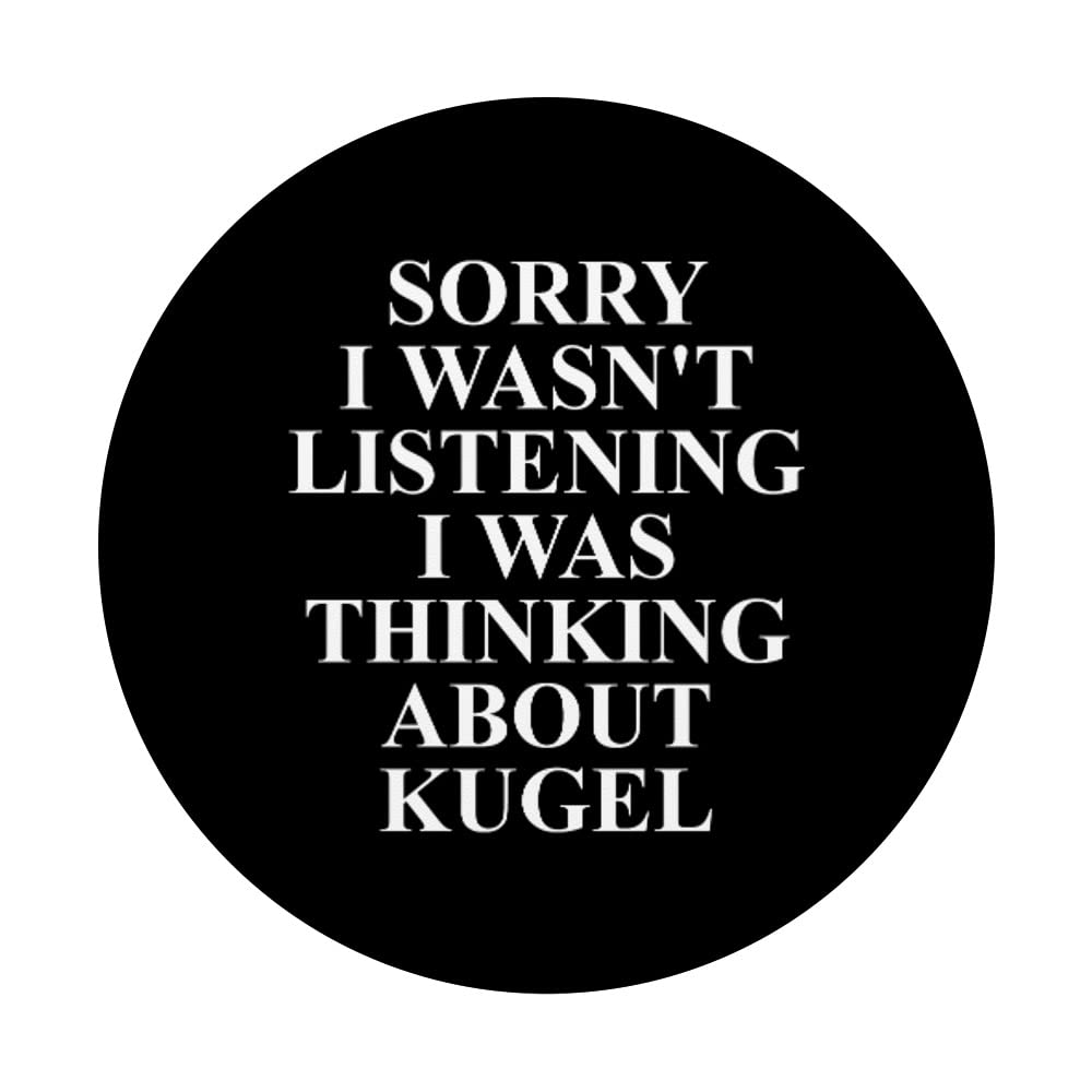 Kugel Apparel - Funny Amazing Kugel Lover Design PopSockets Swappable PopGrip, Black - Image 3