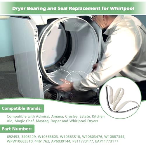 Image of W11035878 Dryer Front Felt Drum Seal & Bearing Part