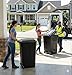 45-Gallon Heavy-Duty Wheeled Garbage Can - Plastic Trash Bin with Attached Lid for Residential, Commercial & Industrial Use - Black