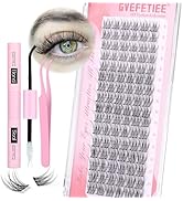 Natural Lash Extension Kit Cluster Lashes Wispy DIY Eyelash Extension Kit Lash Cluster Individual...