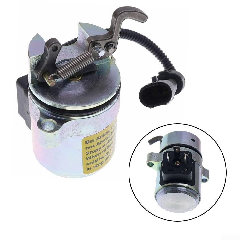 Imán de bloqueo de combustible 6686715 para Bobcat S250 863 873 – Válvula magnética de desconexión de 12 V para excavadora Deutz F3L F4M de repuesto resistente