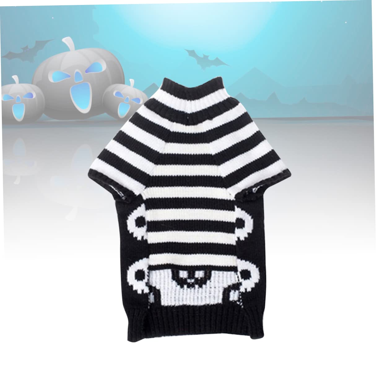 Housoutil 3 Pz Costume Nero Cappotto Invernale per Cani Felpa Nera Vestiti per Cani Maglione Haloween per Animali Domestici Maglione Invernale per Cani Scheletro Vestiti del Cane Vestire
