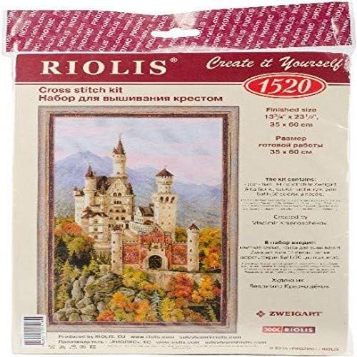 RIOLIS Cross Stitch Kit - 1520 - Neuschwanstein Castle, Multi Colour, 35cm x 60cm - Image 3