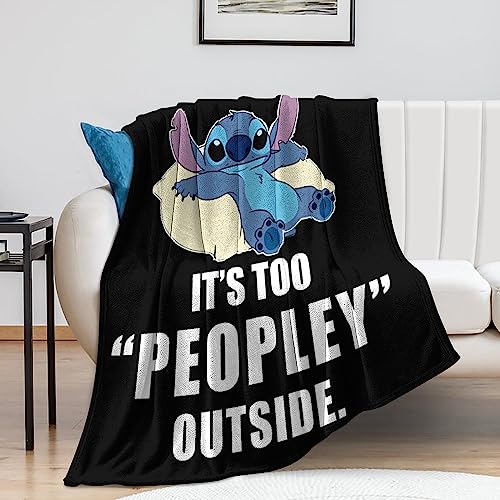Super Soft Cute Throw Blanket Premium Silky Cartoon Anti-Pillin Flannel Anti-Static Anime Fuzzy Lightweight Blanket All Season Use(40 * 50) #TOP6