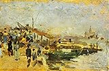 Paysage de port von Pablo Picasso. 100 % handgemalt. Öl auf Leinwand. Hochwertige Reproduktion. Kostenloser Versand (ungerahmt und ungespannt). 132 x 86 cm.