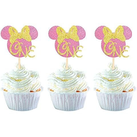 24 Pack Minnie Mouse Inspired Cupcake Toppers Cover