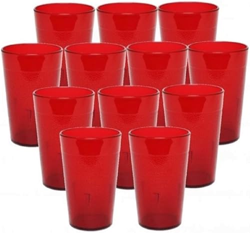 Vista 104 de Juego de 12 vasos de color transparente de 5 oz. Vasos de té helado reutilizables de alta calidad, apilables, aptos para lavavajillas, resistentes a