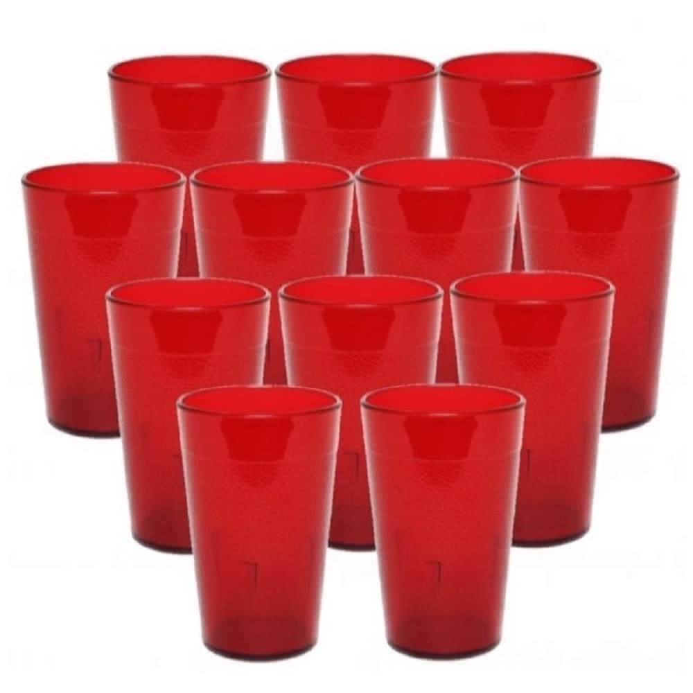 Thunder Group Set 12 Bicchieri In Plastica 16 Oz – Rosso, Effetto Ciottolato, Ideali Per Feste - 3
