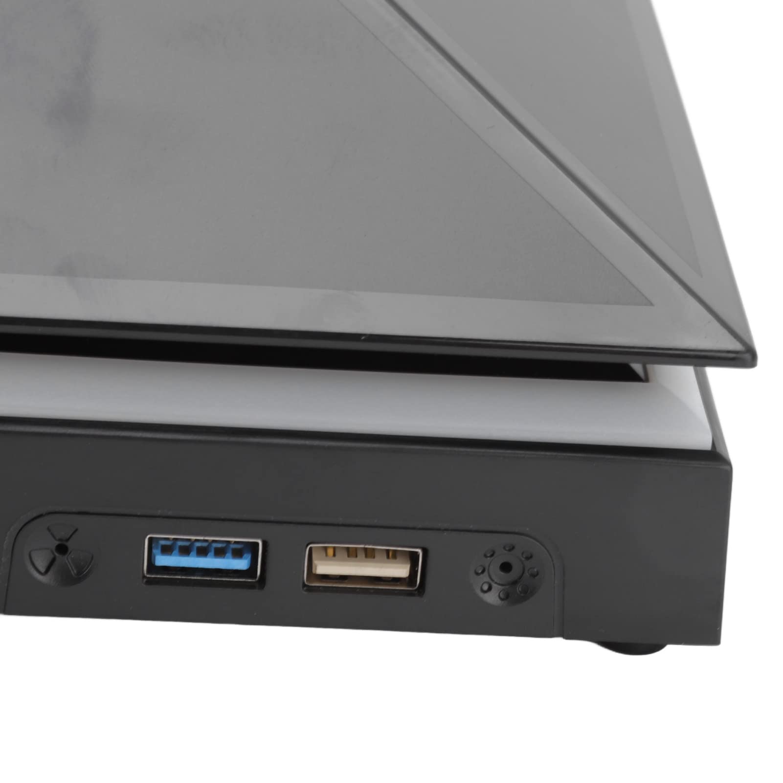 Ventola di Raffreddamento della Console 3 velocità del Vento Ventola di Raffreddamento Regolabile con Interruttore Tattile Luci LED Porte USB per Xbox Series 12W(Nero)