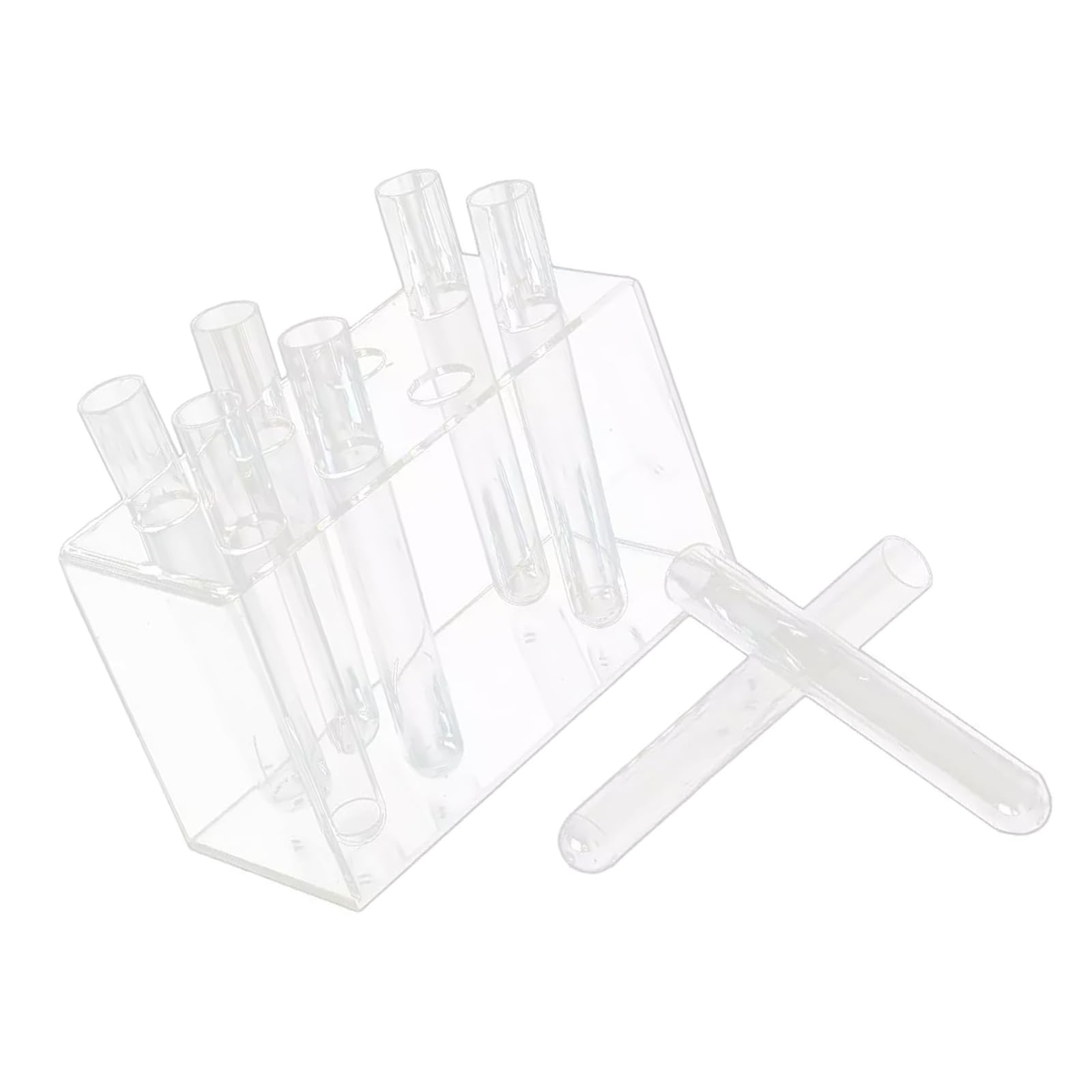 Nucelit Multipurpose Acrylic Flower Vase with 8 / 12Pcs Tubes for Home and Decoration Creative Flower Display