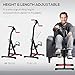 HOMCOM Pedal Exerciser, Hand Arm Knee and Leg Exercise Machine for Seniors, Height & Width Adjustable, with LCD Display and Foot Massage Roller 56L x 44-56W x 75-97H cm Black and Red
