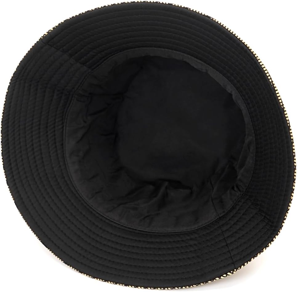 Shiny Metallic Bucket Hat Reversible Beach Fisherman Hats for Women Men - Image 6