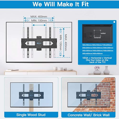 HONEY PLAY BOX Suporte Articulado de Parede Para TVs Planas e Curvas de 32'' a 65'' com Peso Máx