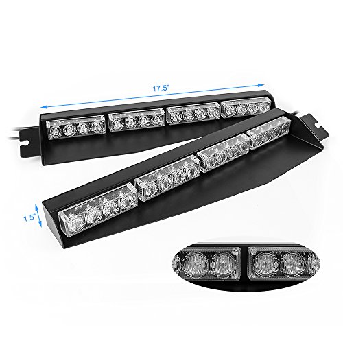 image for FANTASTIC-TRADING 32LED 32W LED Lightbar Visor Light Windshield Emerge