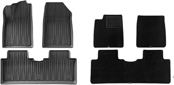 Car Floor Mats Compatible with BYD Yuan Pro Yuan Up 2025 2024 Cargo Liner Mat Waterproof Non-Slip Foot Pad Seat Back Protector Car Carpet6pcs Carpets