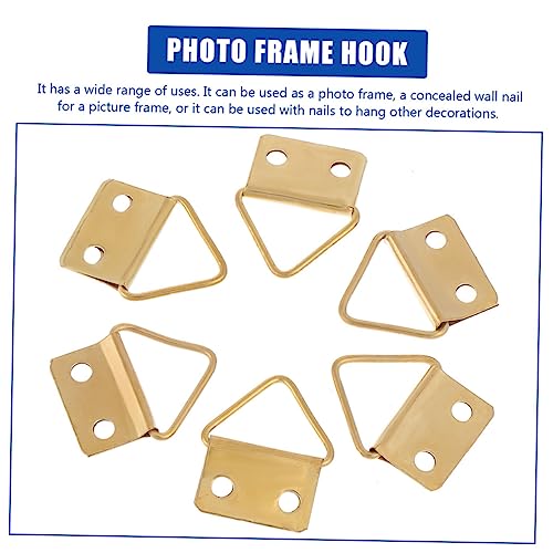 Image of 150pcs Triangle Picture Hangers Photo Frame Buckles for Easy Wall Hanging for Home Office and Art Displays