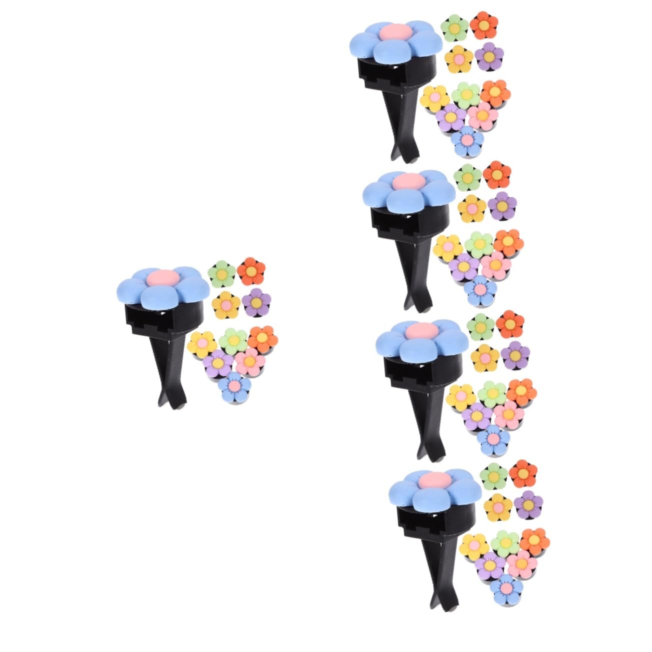 ULTECHNOVO 60stücke Teiliges Auto Duftclip Blumenform Für Lüftungsschlitze Kreative Auto-innenraumdekoration Süße Blumen Für Aromatherapie Einfache Montage Vielseitige Farben Charmantes