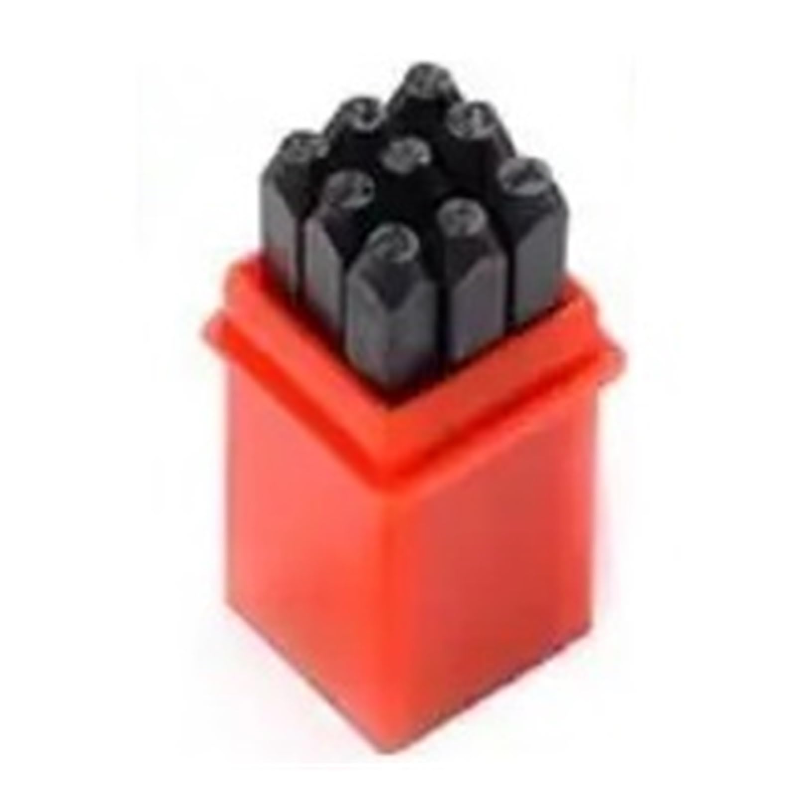 AXVOLA Steel Letter Mould Stamping Tools 3-12.5 mm Letter&Number Stamp Punch Steel with Plastic Case Digital(5mm Letters)