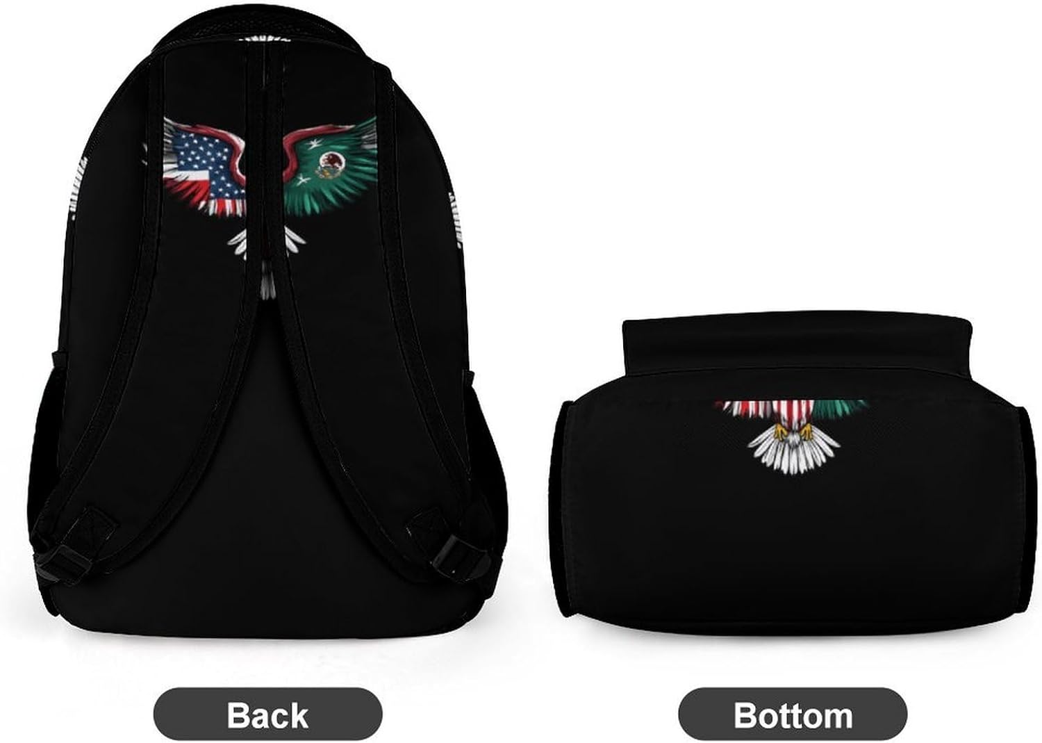 USA Mexico Friendship Ea-gle Laptop Backpack Lightweight Computer Bag Travel Daypack for Work Business